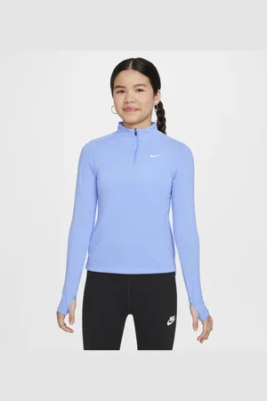 Nike Dri-FIT meisjestop met lange mouwen en korte rits