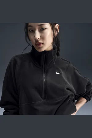 Nike One Therma-FIT oversized fleecetop met halflange rits voor dames