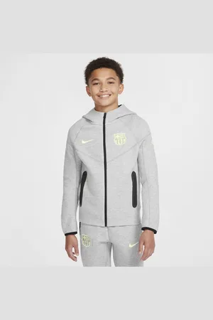Nike FC Barcelona Tech Fleece voetbalhoodie met rits over de hele lengte voor jongens