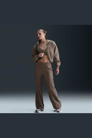 Nike Sportswear Everything Wovens damesbroek met halfhoge taille en open zoom