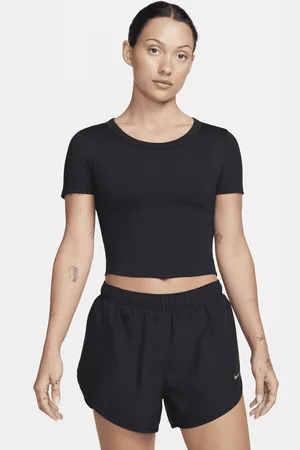 Nike One Fitted Dri-FIT croptop met korte mouwen voor dames