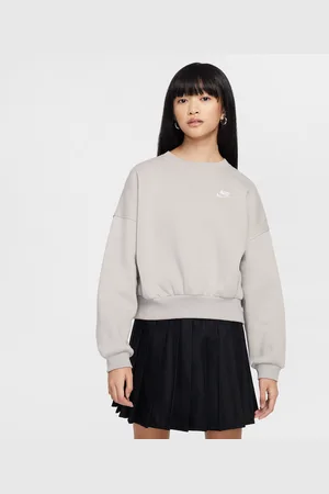 Nike Sportswear Club Fleece sweatshirt met ronde hals en recht design voor meisjes