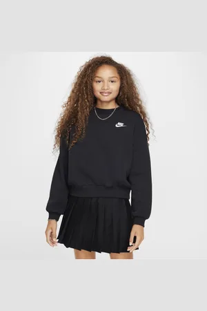 Nike Sportswear Club Fleece sweatshirt met ronde hals en recht design voor meisjes