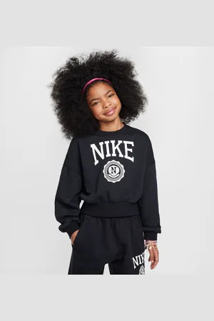 Nike Sportswear Club sweatshirt van sweatstof met ronde hals voor meisjes