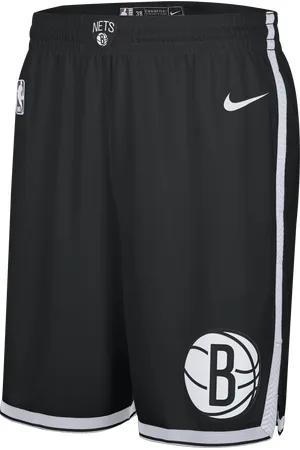 Nike Brooklyn Nets 2024/25 Swingman Icon Edition Dri-FIT NBA-replicabasketbalshorts voor heren