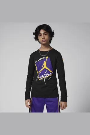 Jordan Los Angeles Lakers Courtside Statement Edition Max90 NBA-shirt met lange mouwen voor jongens