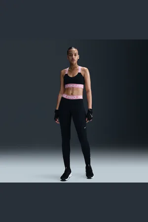 Nike Pro Legging met halfhoge taille en mesh vlakken voor dames