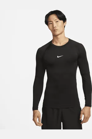 Nike Pro Dri-FIT strakke fitnesstop met lange mouwen voor heren