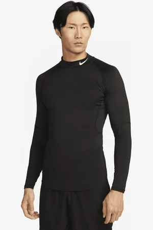 Nike Pro Dri-FIT fitnesstop met hoge hals en lange mouwen voor heren