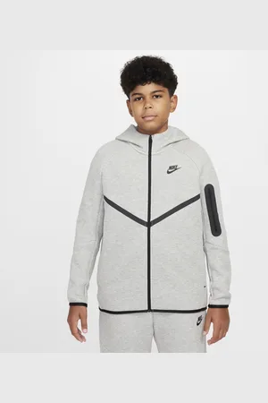 Nike Sportswear Tech Fleece hoodie met rits over de hele lengte voor kids (ruimere maten)