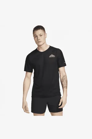 Nike Trail Solar Chase hardlooptop met korte mouwen en Dri-FIT voor heren