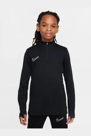 Nike Academy voetbaltrainingstop met Dri-FIT, lange mouwen en korte rits voor kids