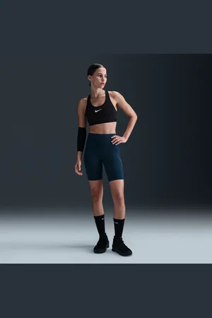 Nike Universa Bikeshorts met hoge taille, zakken en medium ondersteuning voor dames (20 cm)