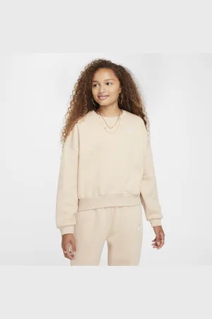 Nike Sportswear Club Fleece sweatshirt met ronde hals en recht design voor meisjes