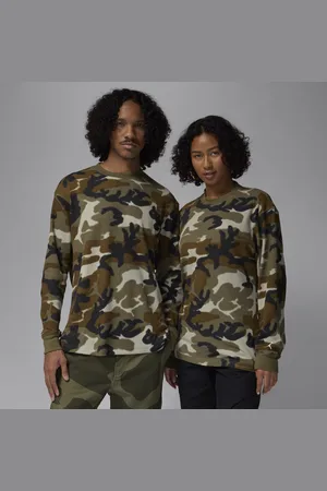 Jordan MVP herentop met lange mouwen en camouflageprint