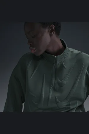 Nike Sportswear Collection oversized warm sweatshirt met logo en korte rits voor dames
