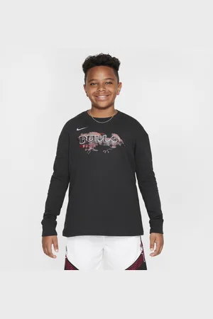 Nike Chicago Bulls Essential NBA Max90 T-shirt met lange mouwen voor jongens