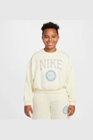 Nike Sportswear Club sweatshirt van sweatstof met ronde hals voor meisjes