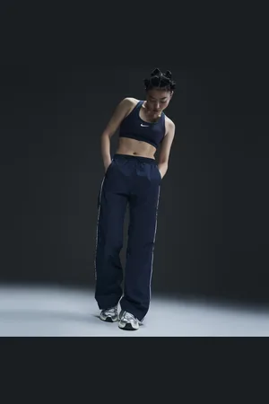 Nike Windrunner geweven damesbroek met hoge taille en open zomen