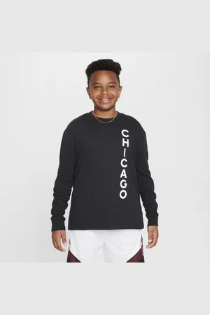 Nike Chicago Bulls 2023/24 City Edition Max90 NBA-shirt met lange mouwen voor jongens