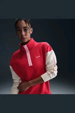 Nike Sportswear fleecetop met korte rits voor dames