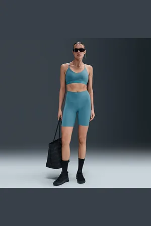 Nike Zenvy Bikeshorts met iets ondersteunende hoge taille voor dames (21 cm)