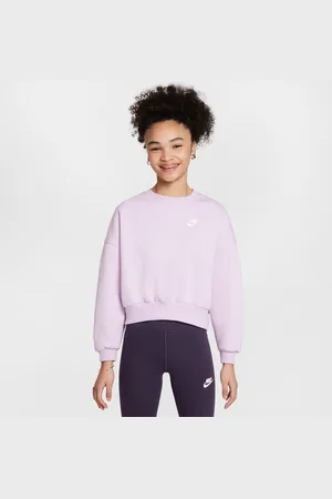 Nike Sportswear Club Fleece sweatshirt met ronde hals en recht design voor meisjes
