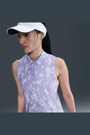 Nike Victory Dri-FIT mouwloze golfpolo met print voor dames