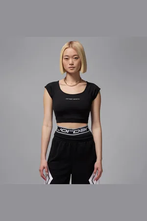 Jordan Sport korte knit damestop met korte mouwen