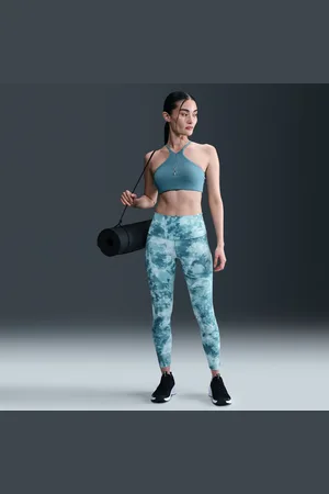Nike Zenvy 7/8-legging met iets ondersteunende hoge taille en print voor dames
