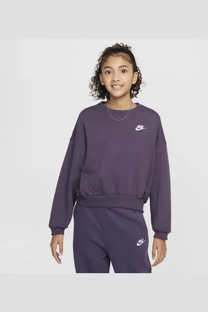 Nike Sportswear Club Fleece sweatshirt met ronde hals en recht design voor meisjes