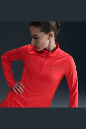 Nike Swift Dri-FIT hardlooptop met korte rits en uv-bescherming voor dames