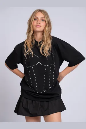 NIKKIE. Strass bustier T-Shirt