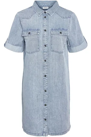 Noisy May Korte Mouwen Denim Jurk