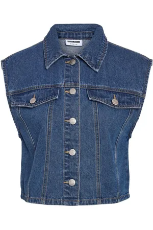 Noisy May Nmrobie Cropped Denim Gilet