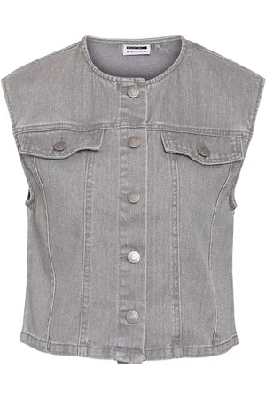 Noisy May Cropped Denim Gilet