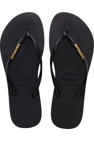 Havaianas Slim Logo Metallic Black Gold