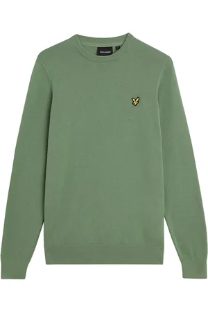 Lyle & Scott Cotton Crew Neck Jumper X576 Smoke Green