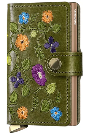 Secrid Miniwallet Stitch Floral Olive