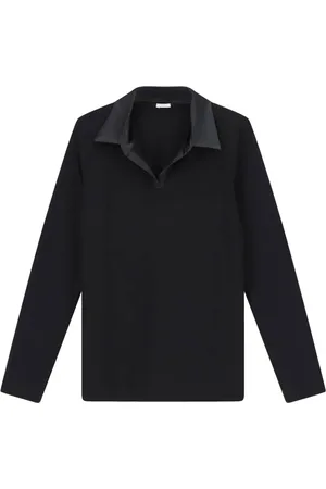 Oroblu Perfect Line Cotton Polo Long Sleeve 9999 Black
