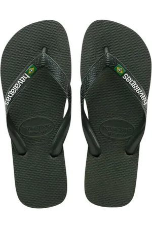 Havaianas Kids Brasil Logo Green Olive