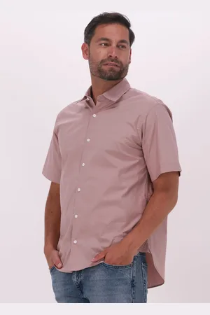 SELECTED Heren Overhemden Slhrelaxbaron Shirt Ss Mix W Faawn - - Maat XL