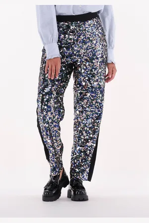 Scotch&Soda Dames Broeken Metallic Piece Sequin High-rise Pants - - Maat XS