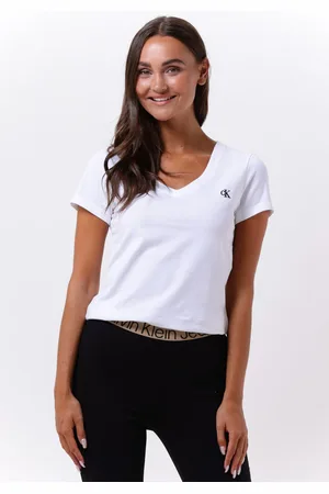 Calvin Klein Dames Tops & T-shirts Ck Embroidery Stretch - - Maat XL
