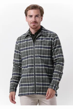 Dstrezzed Heren Overhemden Zipped Overshirt Fancy Tartan - - Maat S