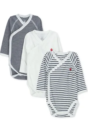 Petit Bateau Baby Rompers 3 Bodies Naiss Ml - - Maat 46