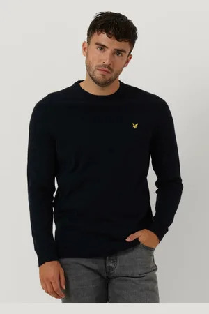 Lyle & Scott Heren Truien & Vesten Crew Neck Cotton Merino Jumper - - Maat XS