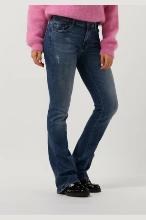 7 for all Mankind Dames Jeans Hw Skinny Slim Illusion Alleyway With Raw Cut - - Maat 25