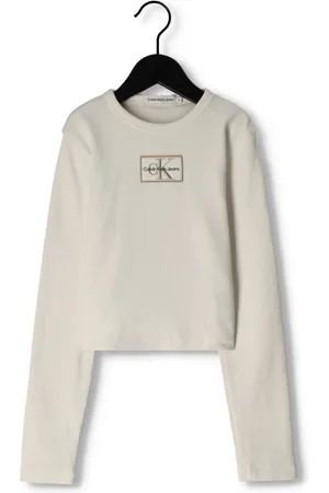 Calvin Klein Meisjes Tops & T-shirts Rib Badge Ls Top - - Maat 116