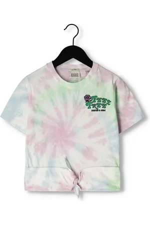 Scotch&Soda Meisjes Tops & T-shirts Relaxed-fit Knotted Tie Dye T-shirt - - Maat 104